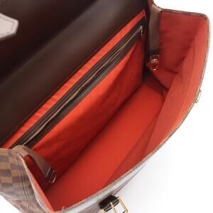 Louis Vuitton Canvas Bag West Brown Leather Damier Boston End